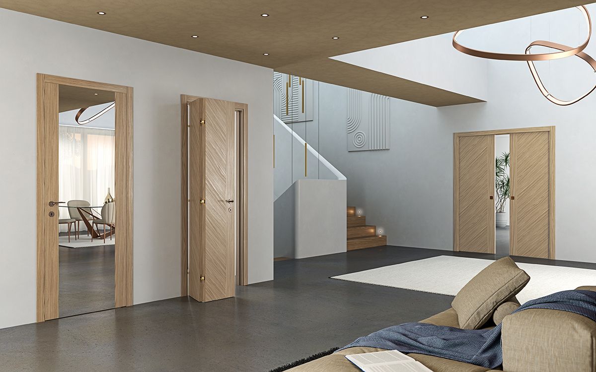 La brillante versatilità delle porte in tranciato precomposto