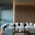 L'unità interna color grafite di un climatizzatore residenziale perfettamente integrato nell'ambiente