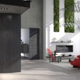 Un interno contemporaneo con alte porte in tranciato precomposto